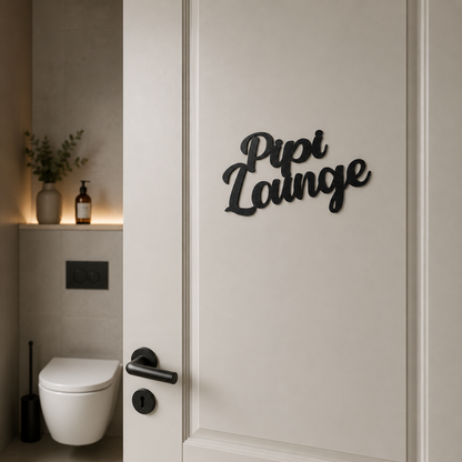 Pipi Lounge Schild