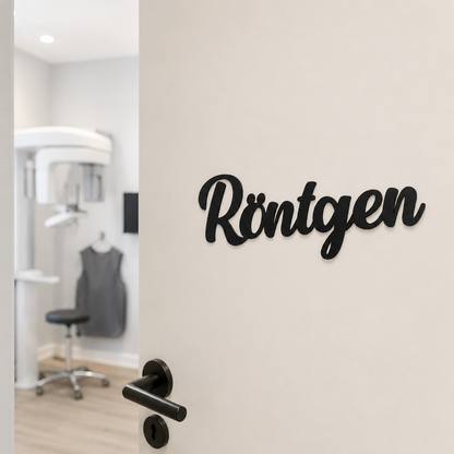 Röntgen Türschild als moderne Türdeko, zusätzliche Ansicht