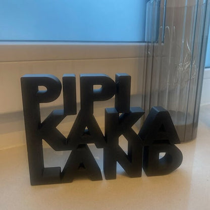 Pipi Kaka Land Aufsteller zum Hinstellen als moderne Dekoration – Produktansicht 8