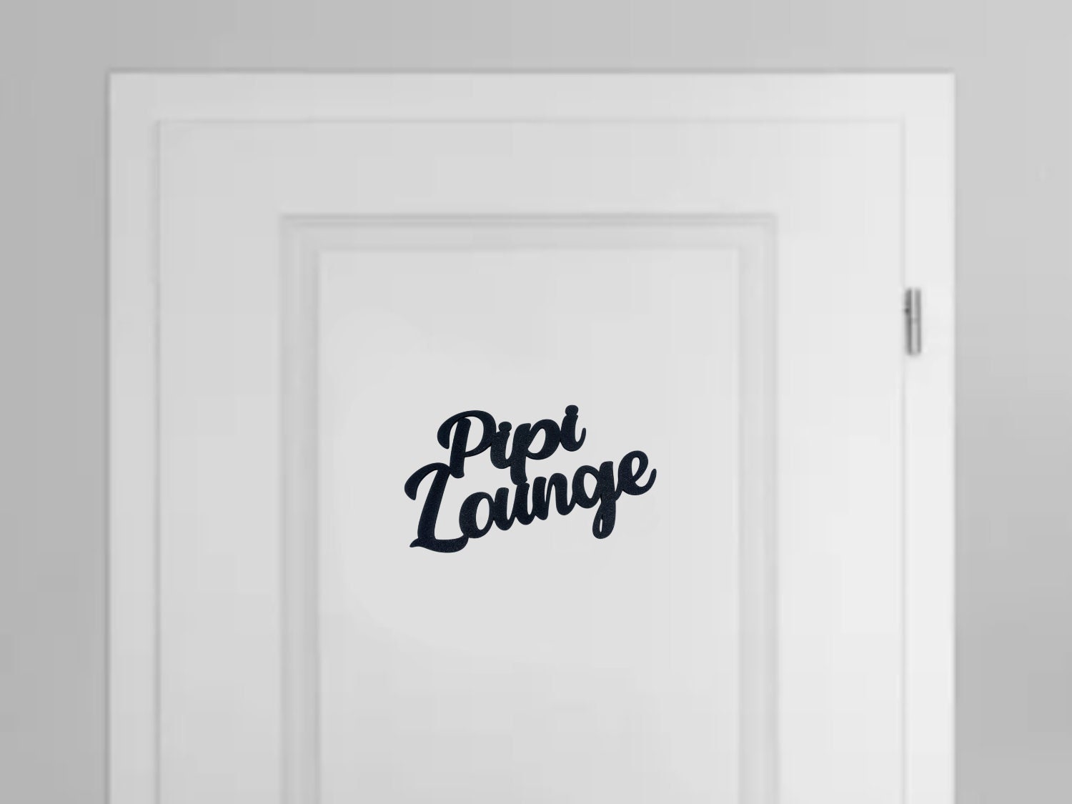 Klebendes Pipi Lounge Schild als moderne Türdekoration – Produktansicht 9