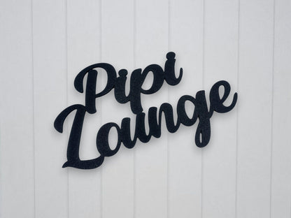 Klebendes Pipi Lounge Schild als moderne Türdekoration – Produktansicht 8