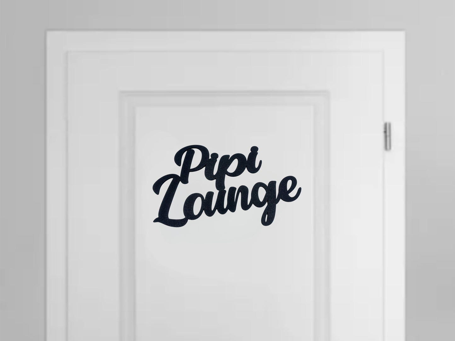 Klebendes Pipi Lounge Schild als moderne Türdekoration