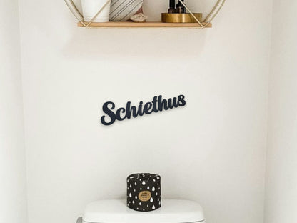 Klebendes Schiethus Türschild als moderne Türdekoration – Produktansicht 7