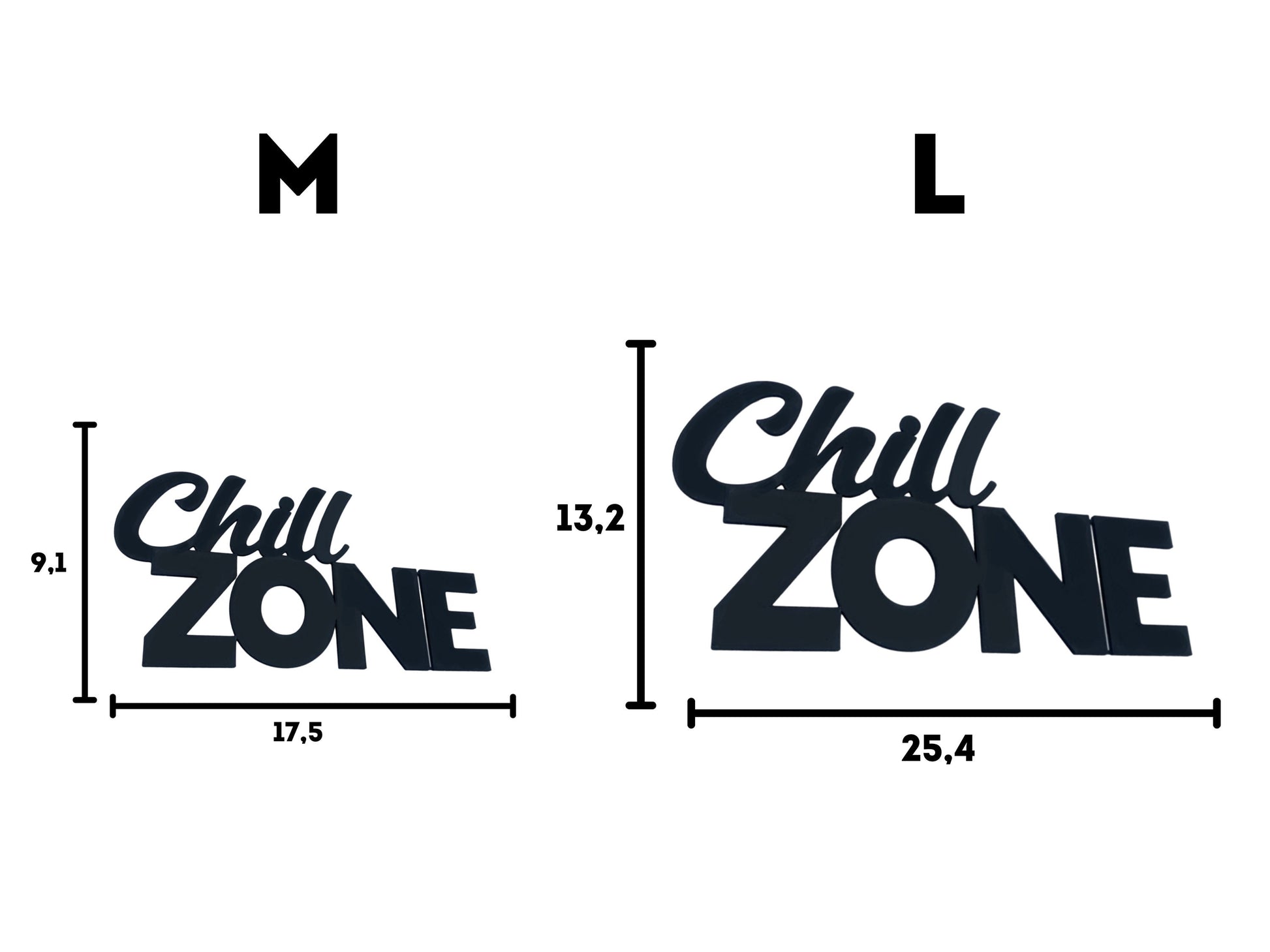 Klebendes Chill Zone Schild als moderne Wanddekoration – Produktansicht 4