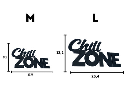 Klebendes Chill Zone Schild als moderne Wanddekoration – Produktansicht 4