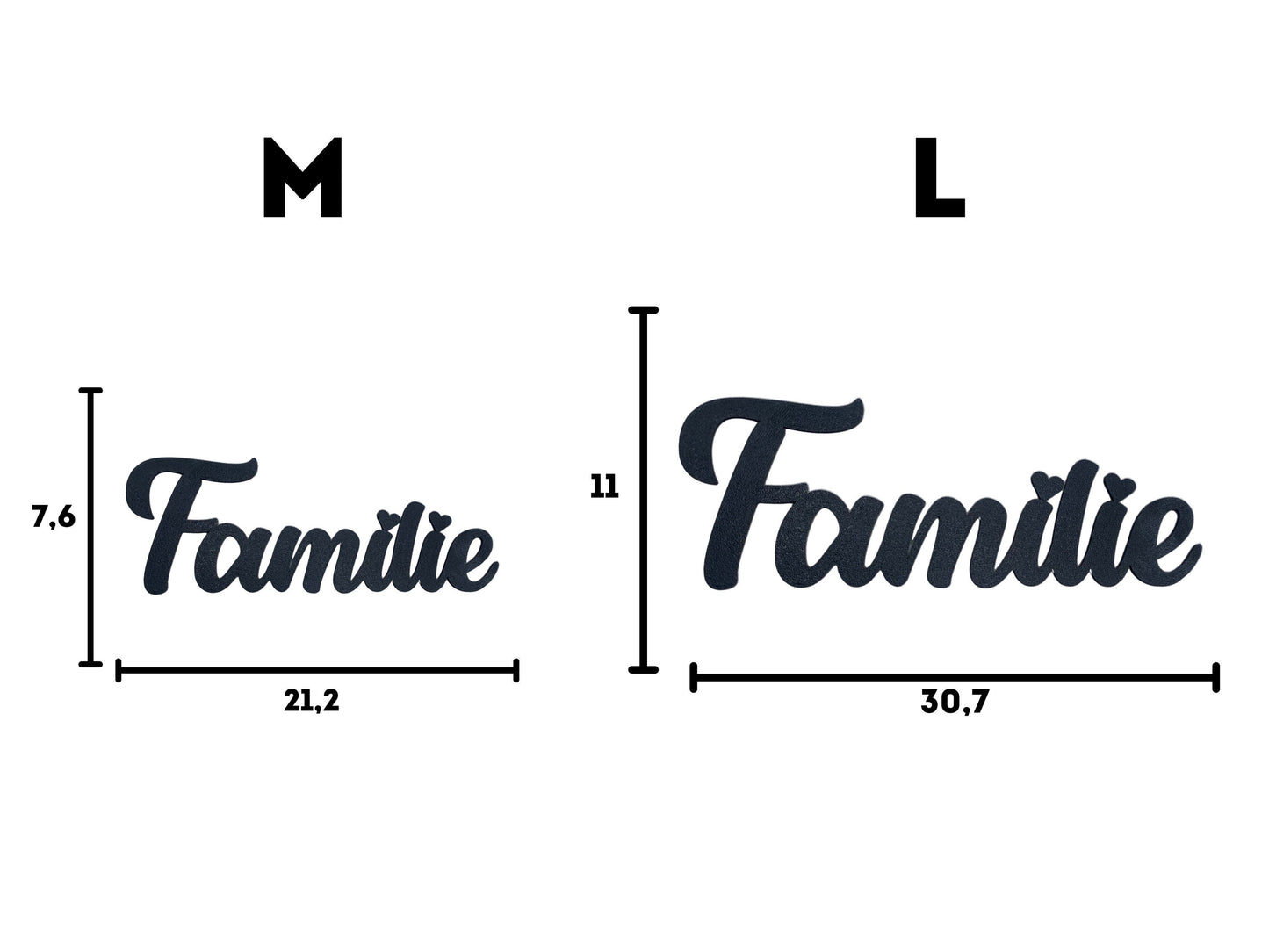 Klebendes Familie Schild als moderne Wanddekoration – Produktansicht 4