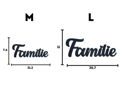 Klebendes Familie Schild als moderne Wanddekoration – Produktansicht 4