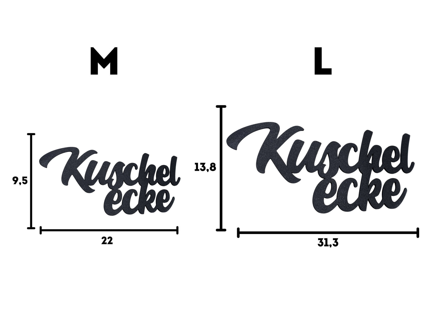 Klebendes Kuschelecke Schild als moderne Wanddekoration – Produktansicht 5