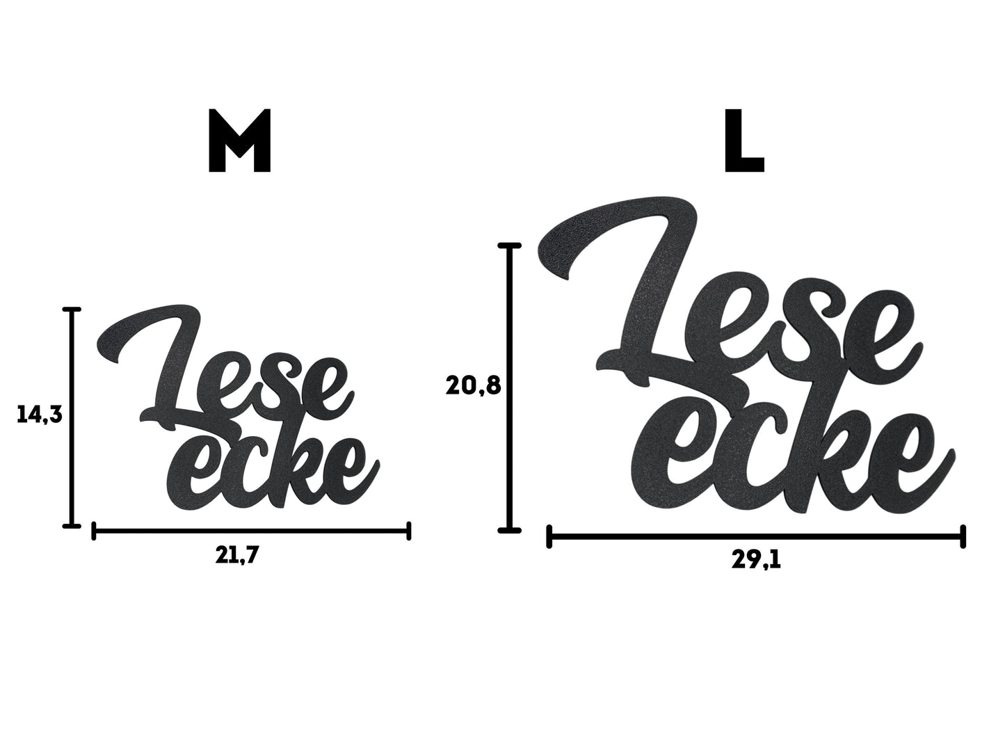 Klebendes Leseecke Schild als moderne Wanddekoration – Produktansicht 5