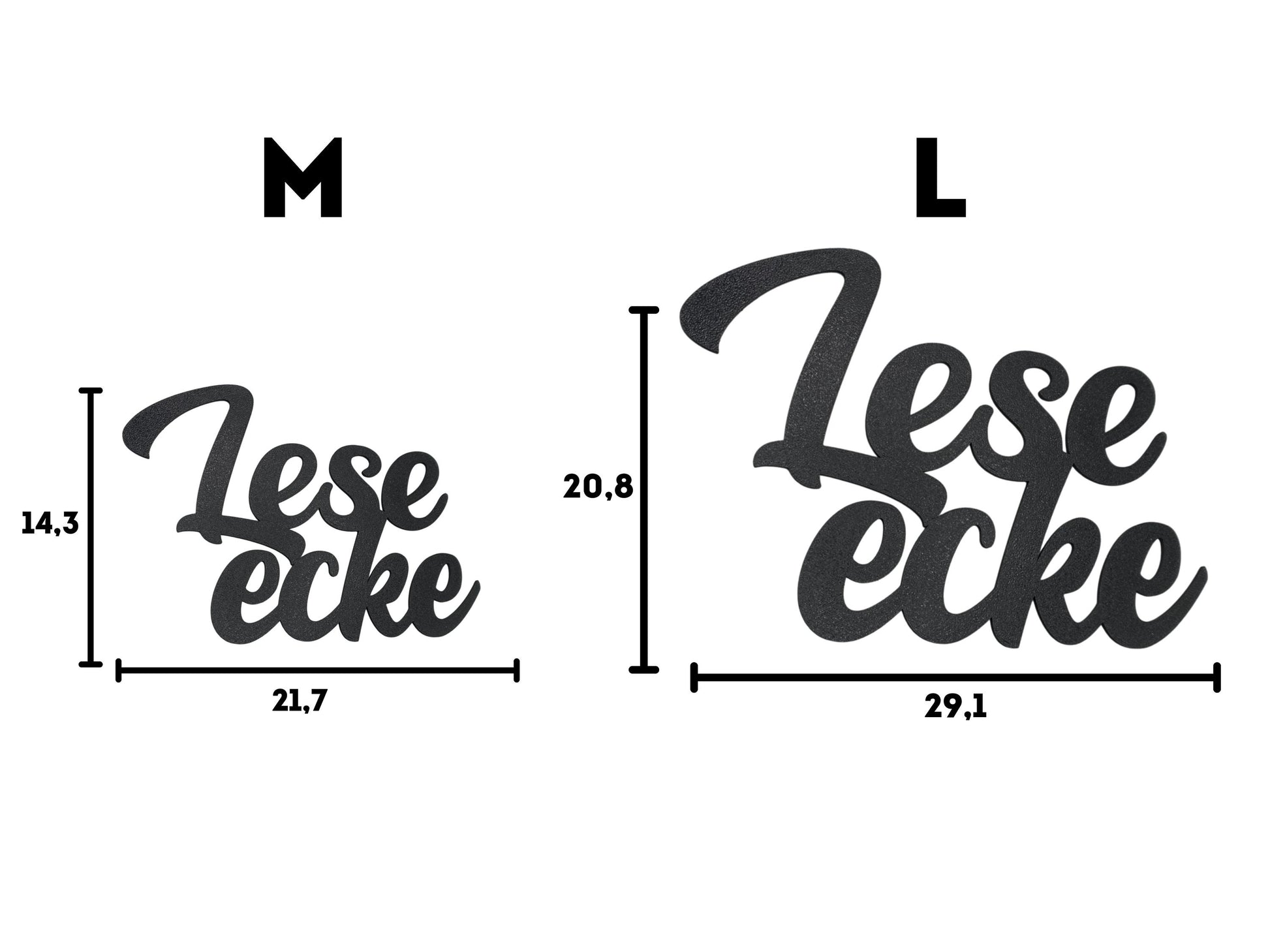 Klebendes Leseecke Schild als moderne Wanddekoration – Produktansicht 5