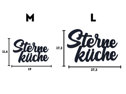 Klebendes Sterneküche Schild als moderne Wanddekoration – Produktansicht 4