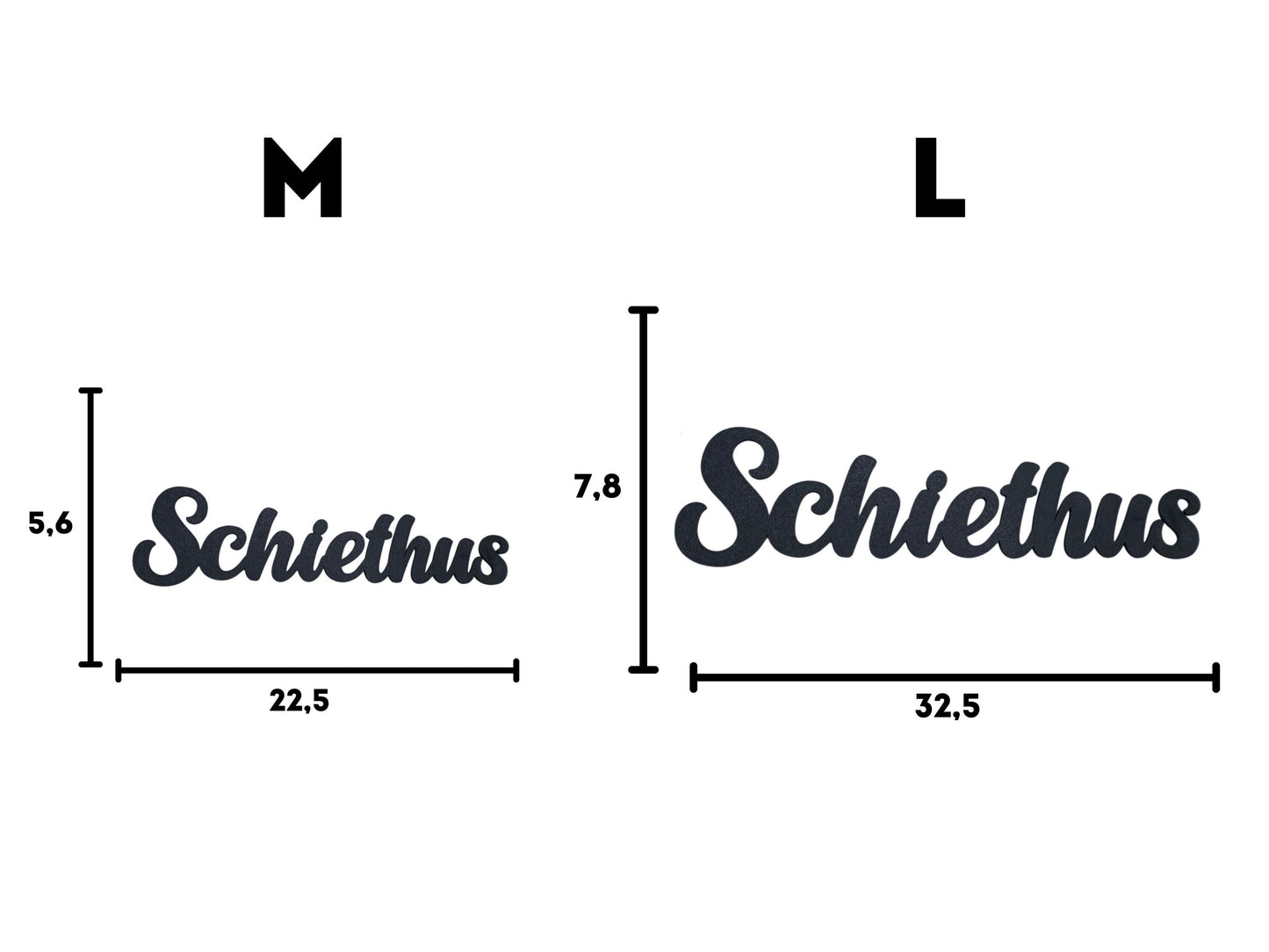 Klebendes Schiethus Türschild als moderne Türdekoration – Produktansicht 4