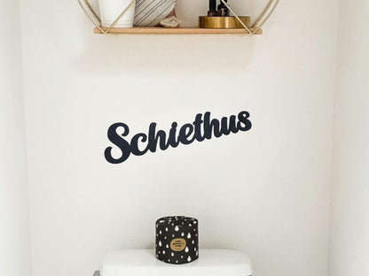 Klebendes Schiethus Türschild als moderne Türdekoration – Produktansicht 8
