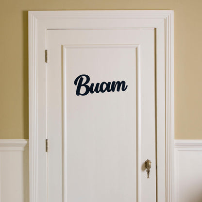 Klebendes Buam Türschild als moderne Türdekoration