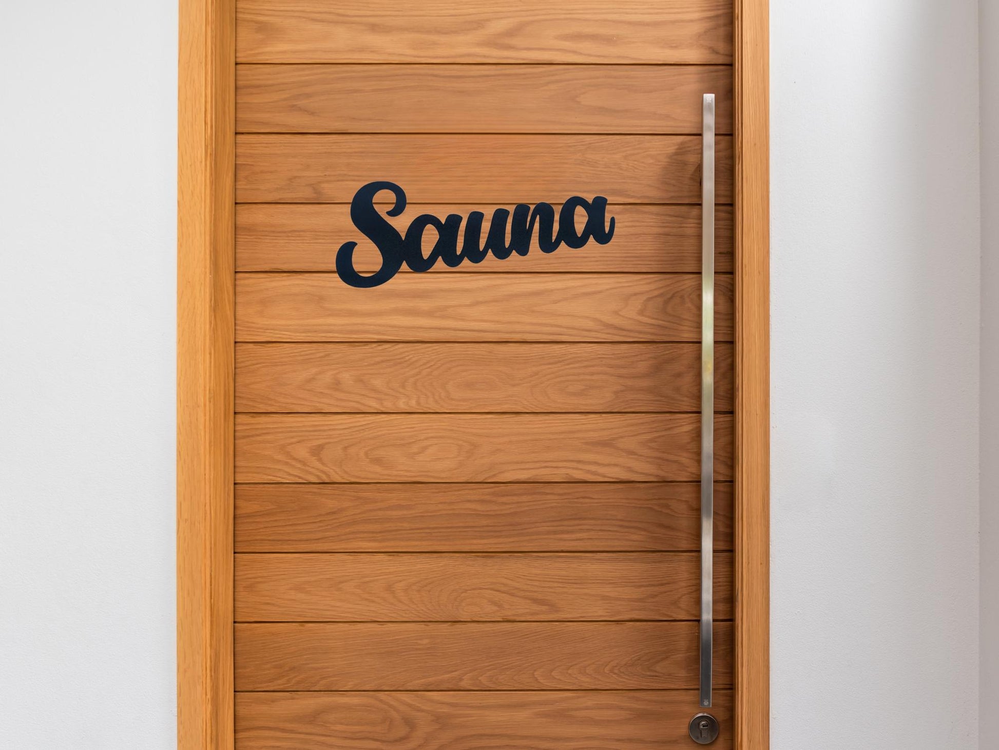 Klebendes Sauna Türschild als moderne Türdekoration