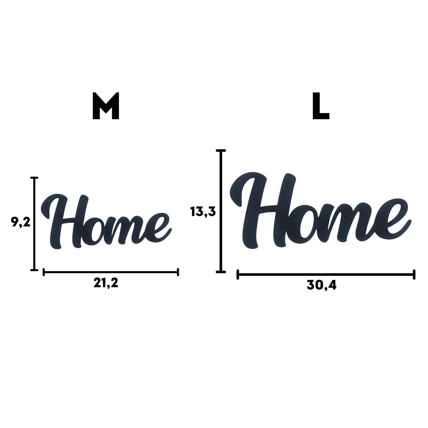 Klebendes Home Schild als moderne Wanddekoration – Produktansicht 5