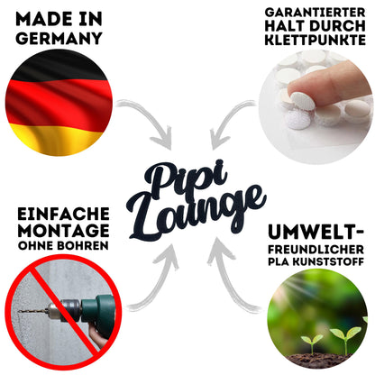 Klebendes Pipi Lounge Schild als moderne Türdekoration – weitere Produktansicht