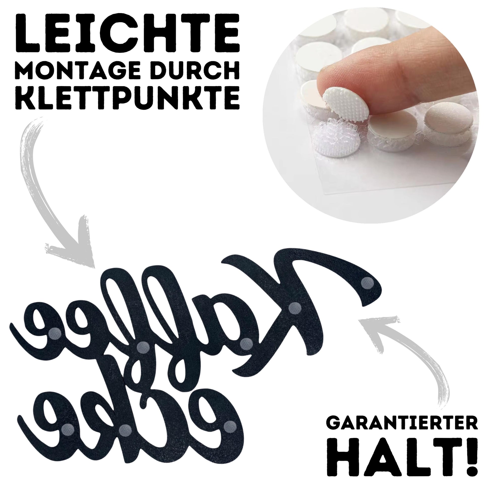 Klebendes Relax Schild als moderne Wanddekoration – Detailansicht