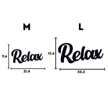 Klebendes Relax Schild als moderne Wanddekoration – Produktansicht 4
