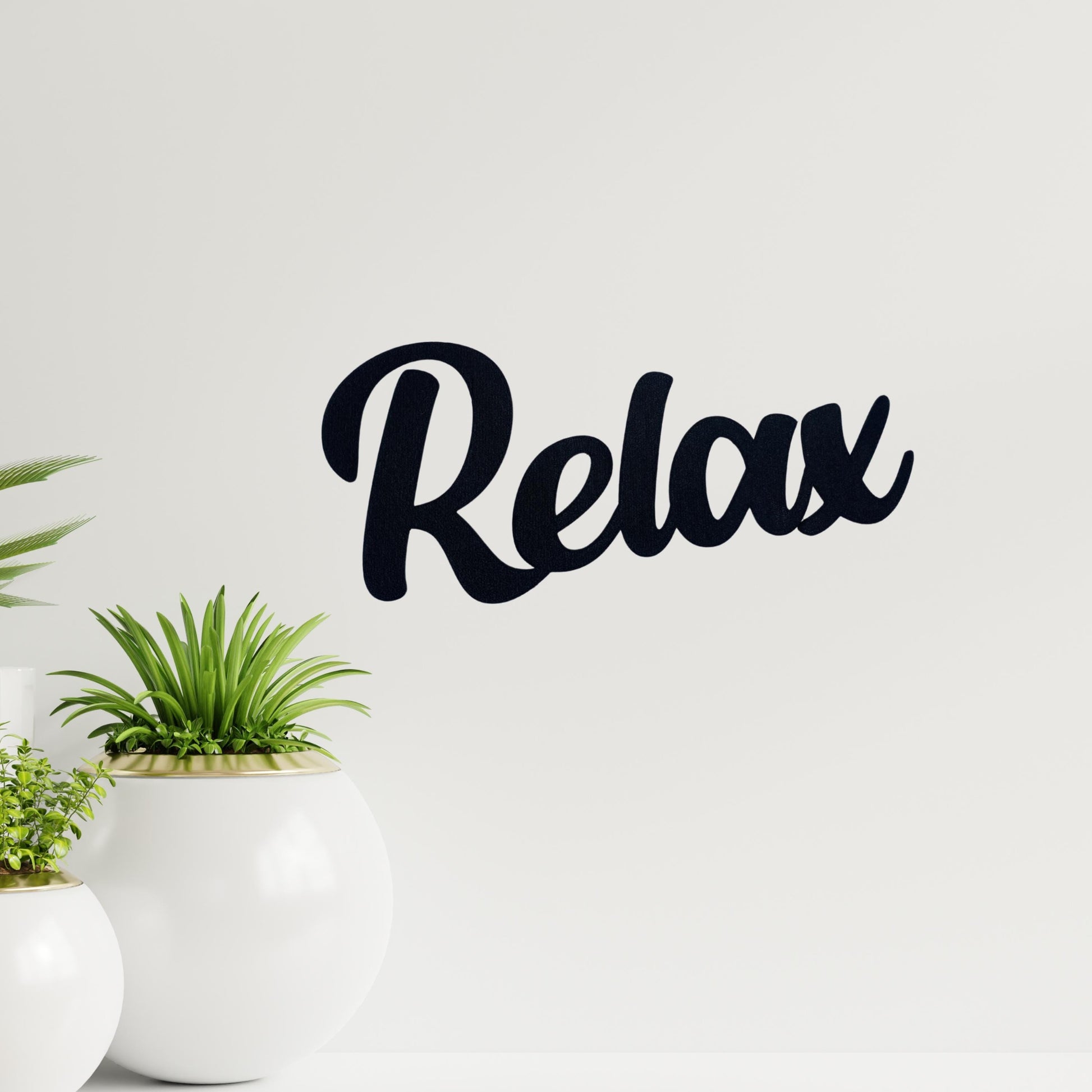 Klebendes Relax Schild als moderne Wanddekoration – Produktansicht 9