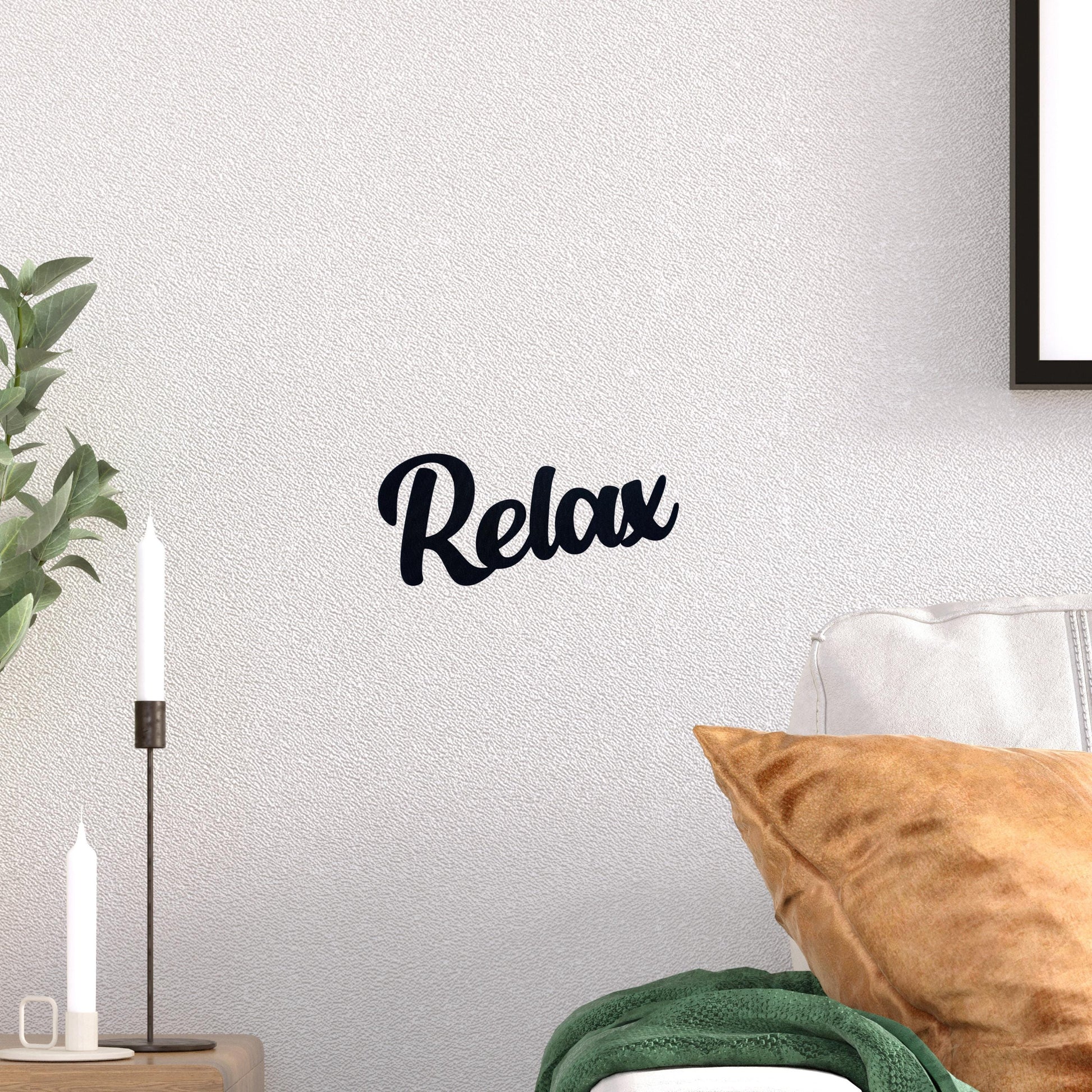 Klebendes Relax Schild als moderne Wanddekoration – Produktansicht 7