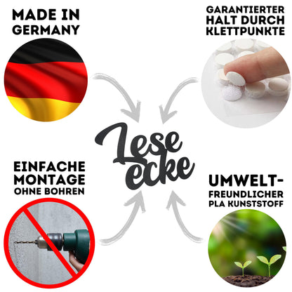 Klebendes Leseecke Schild als moderne Wanddekoration – weitere Produktansicht