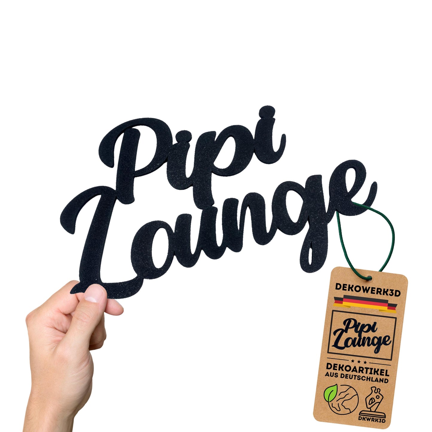 Klebendes Pipi Lounge Schild als moderne Türdekoration – Produktansicht 6