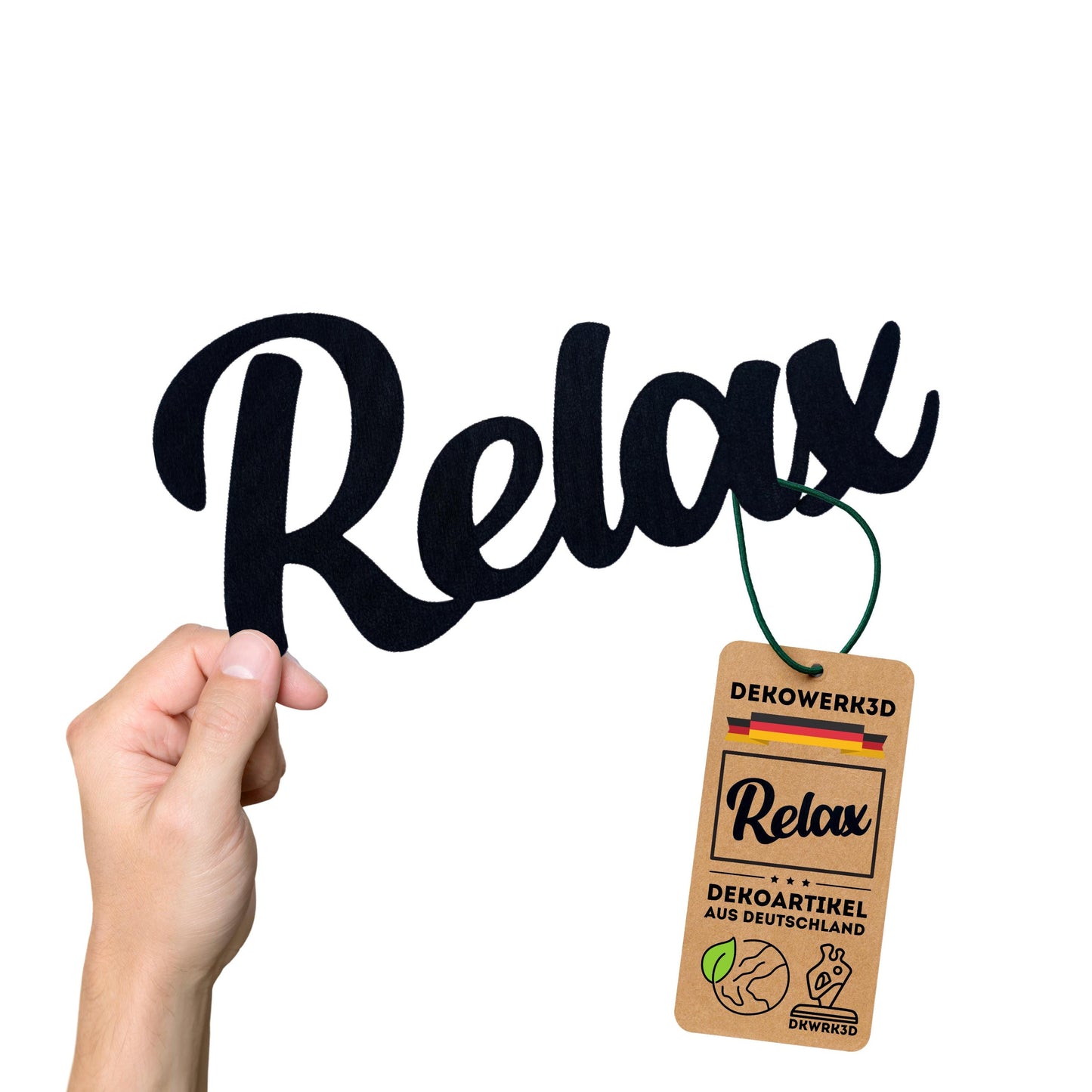 Klebendes Relax Schild als moderne Wanddekoration – Produktansicht 6