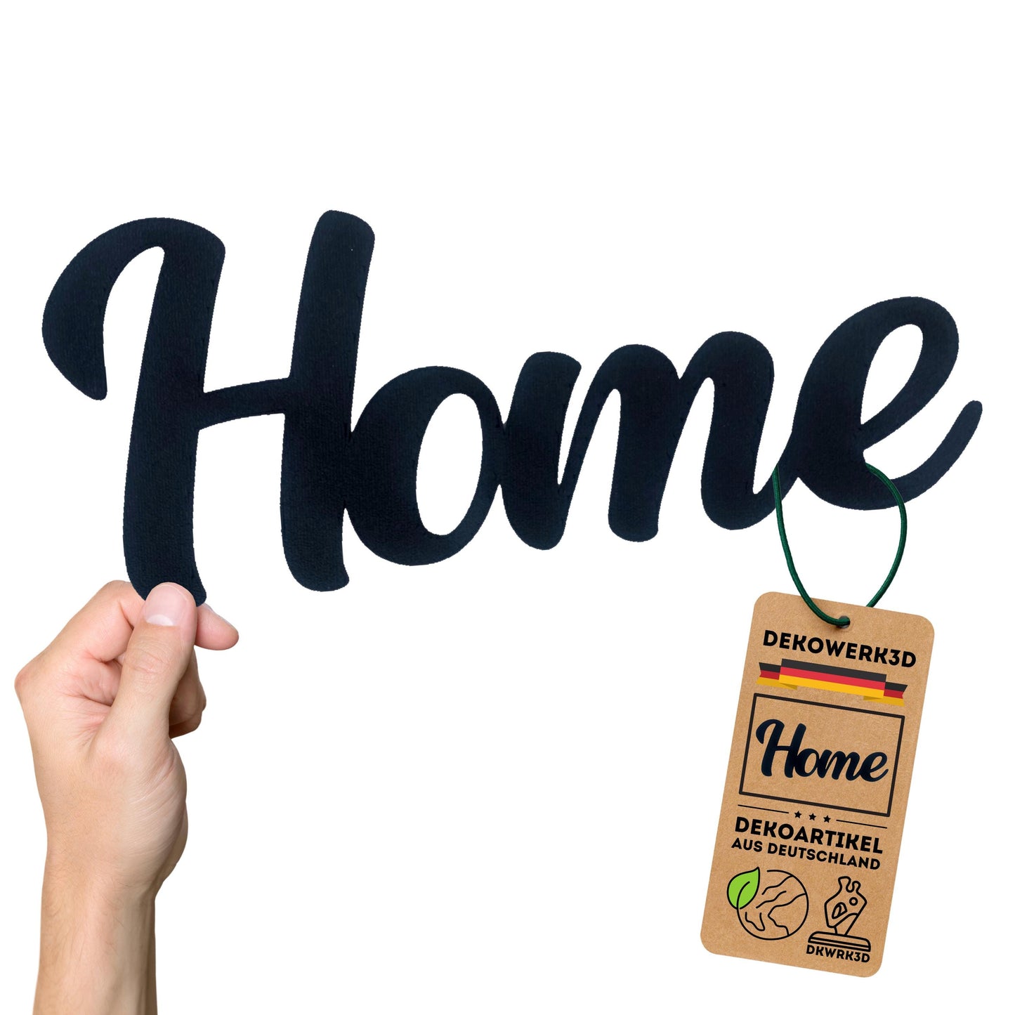 Klebendes Home Schild als moderne Wanddekoration – Detailansicht