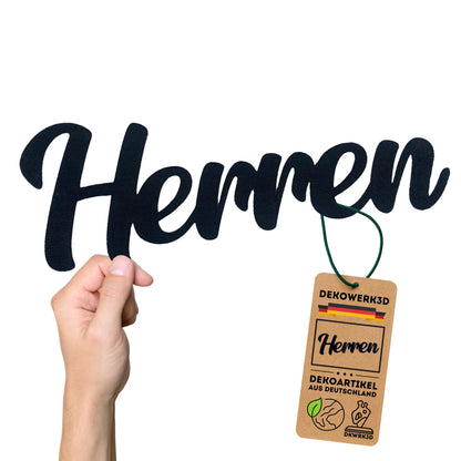 Klebendes Herren Türschild als moderne Türdekoration – weitere Produktansicht