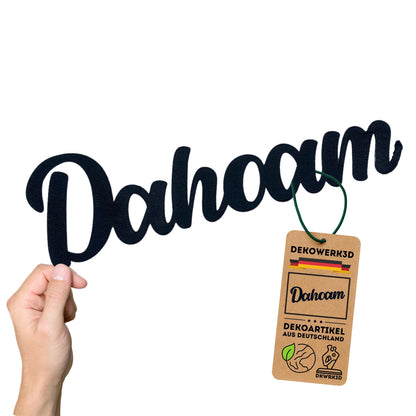 Klebendes Dahoam Schild als moderne Wanddekoration – weitere Produktansicht
