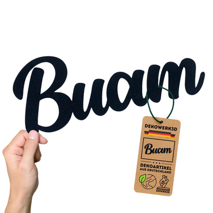 Klebendes Buam Türschild als moderne Türdekoration – Produktansicht 5