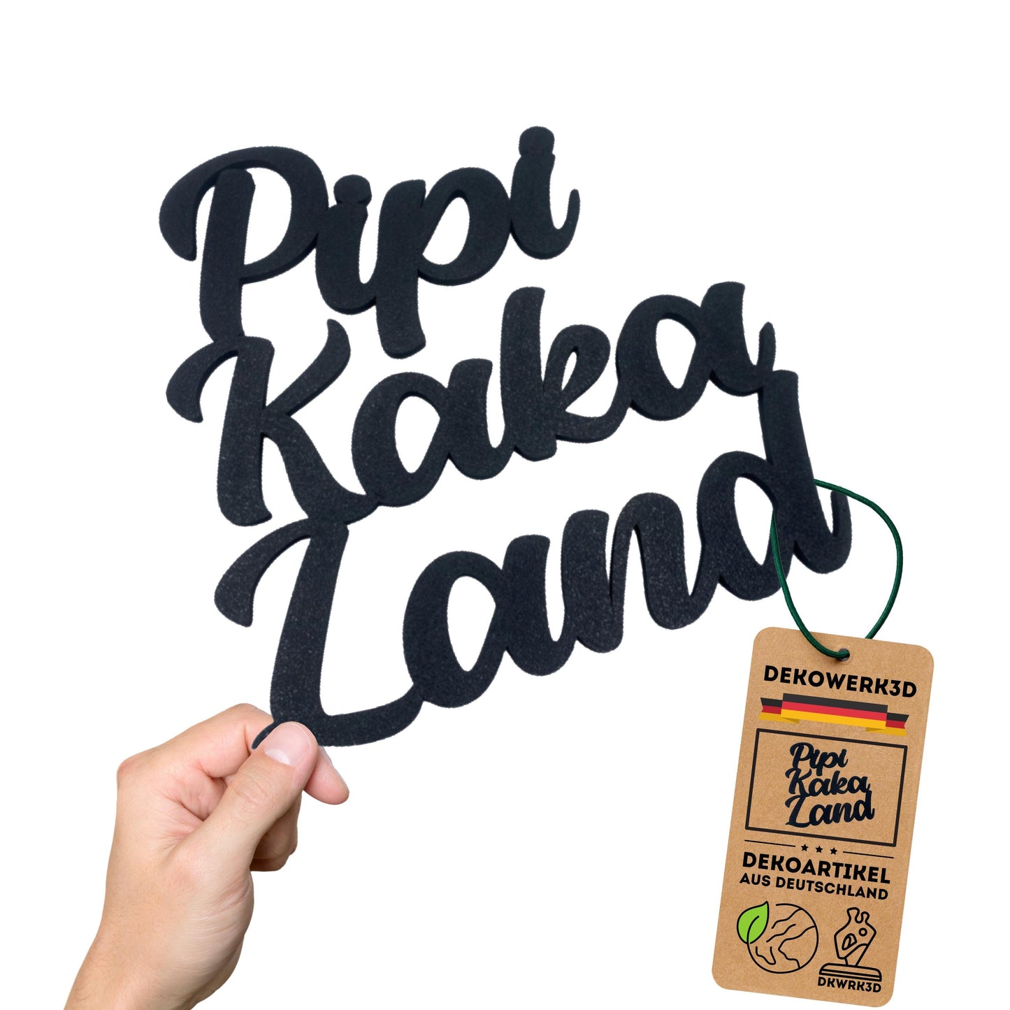 Klebendes Pipi Kaka Land Türschild als moderne Wanddekoration – Produktansicht 6