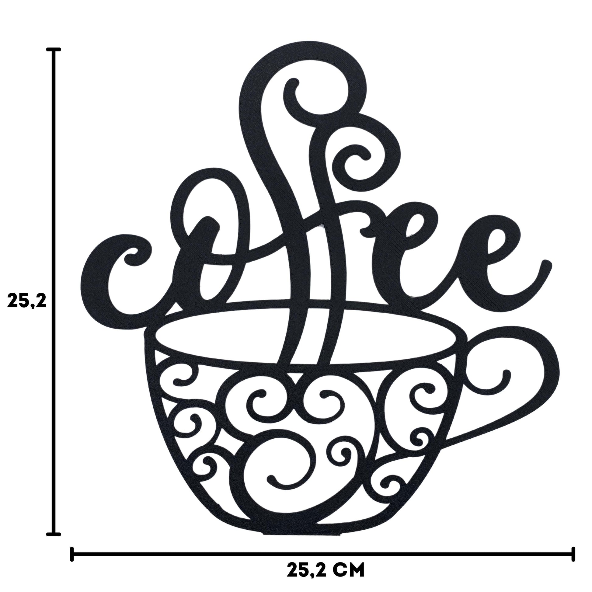 Klebendes Coffee Schild als moderne Wanddekoration – Produktansicht 5