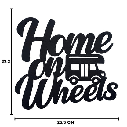Klebendes Home on Wheels Schild als moderne Wanddekoration – Produktansicht 4
