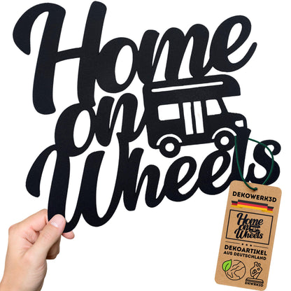 Klebendes Home on Wheels Schild als moderne Wanddekoration – weitere Produktansicht