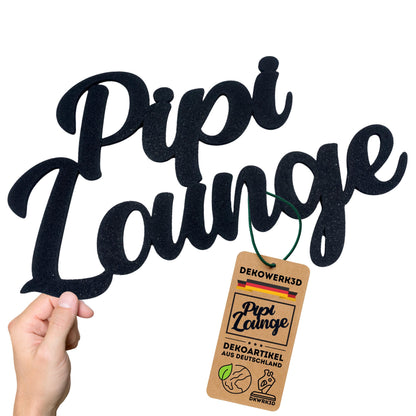 Klebendes Pipi Lounge Schild als moderne Türdekoration – Produktansicht 5