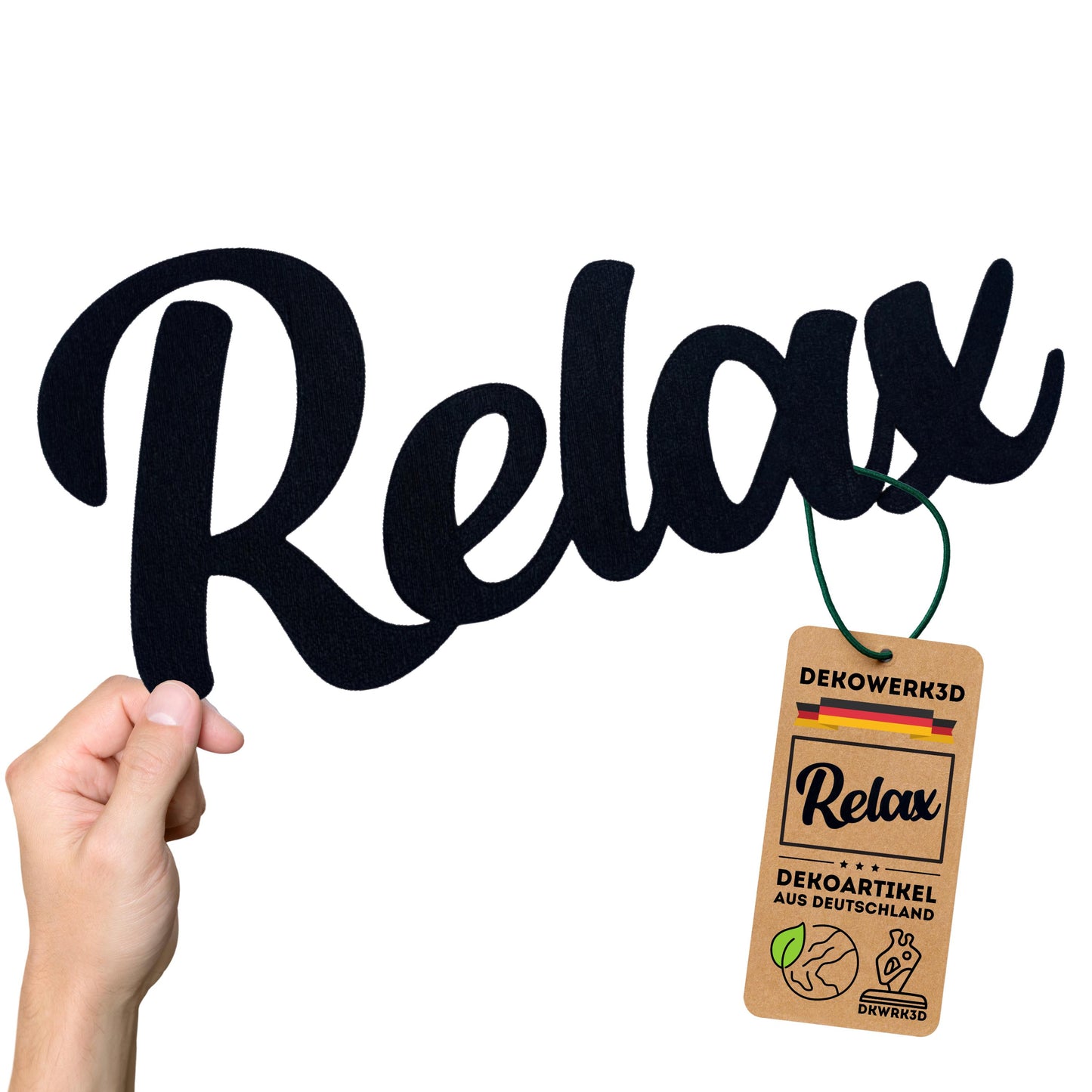 Klebendes Relax Schild als moderne Wanddekoration – Produktansicht 5