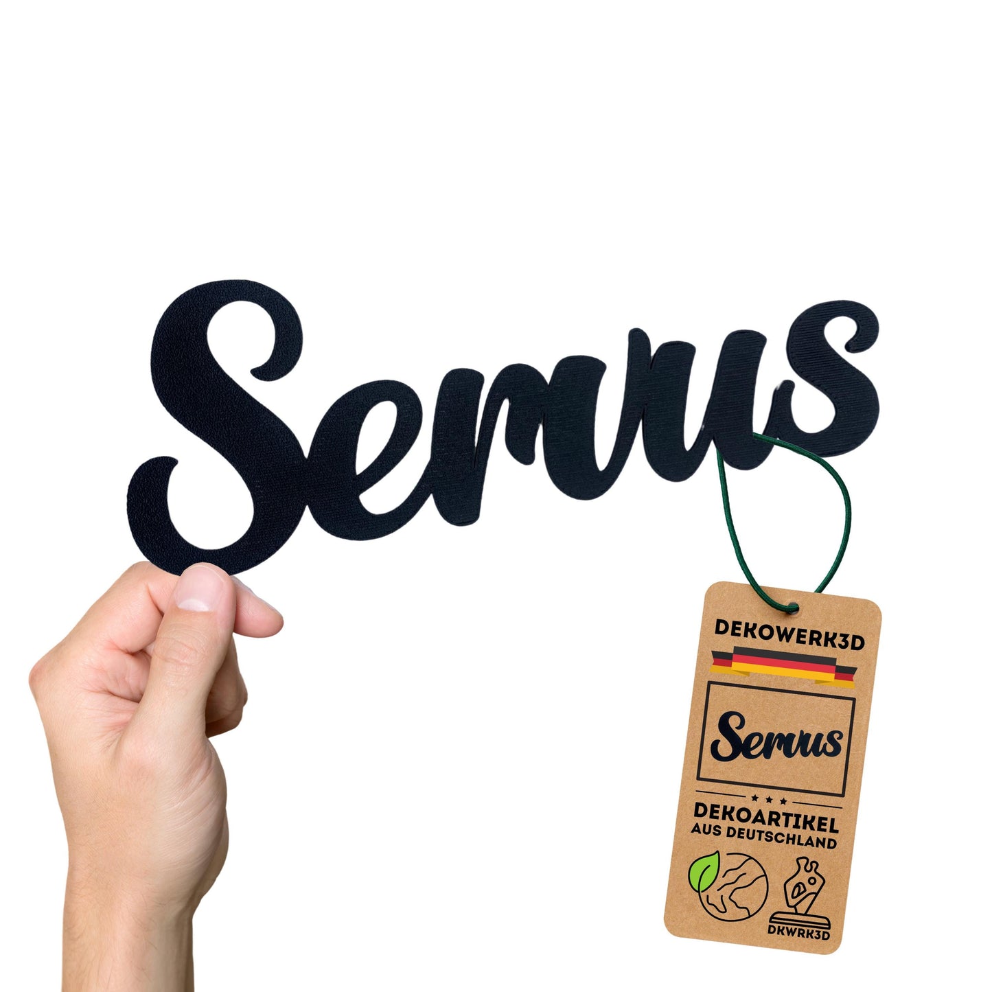 Klebendes Servus Schild als moderne Wanddekoration – Produktansicht 6