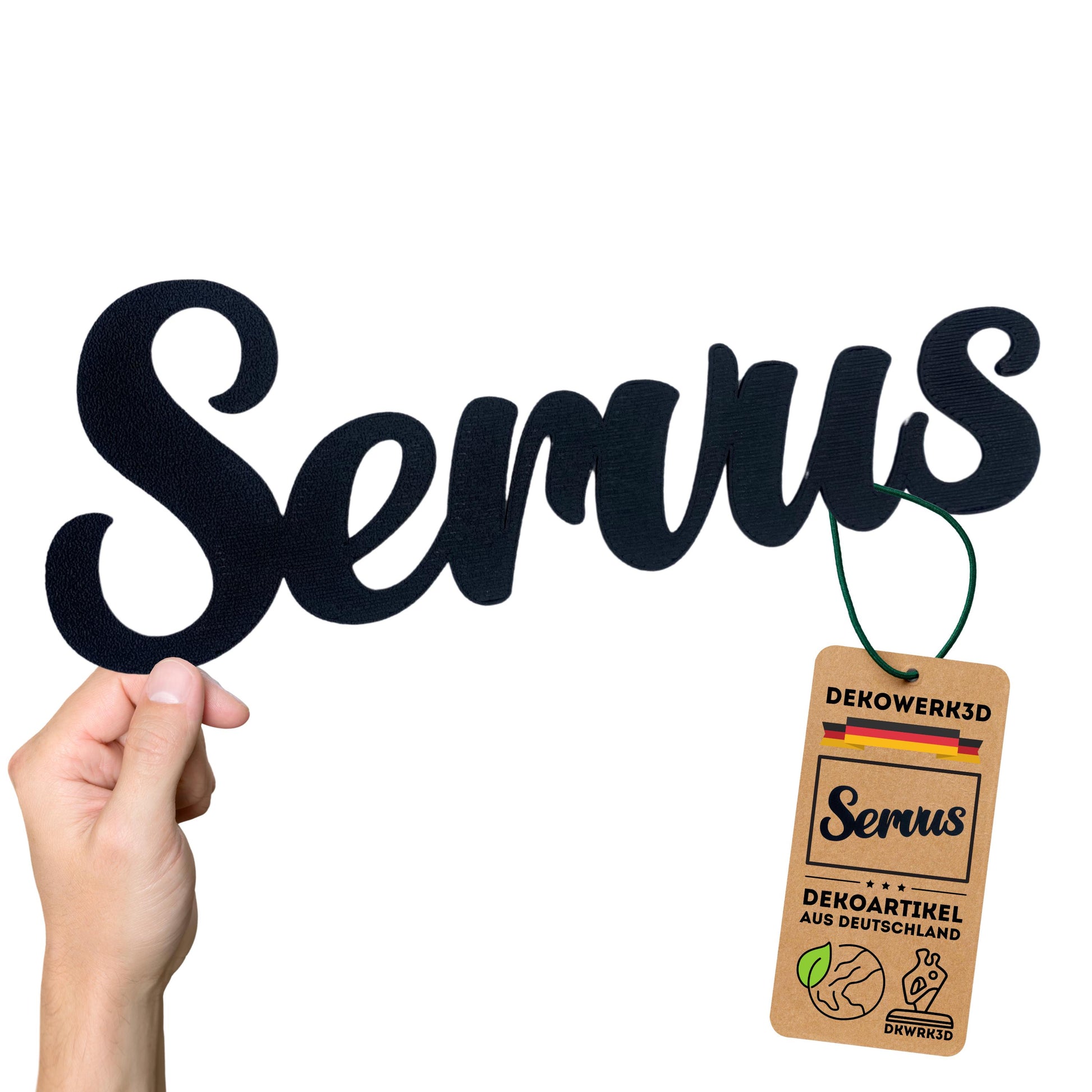Klebendes Servus Schild als moderne Wanddekoration – Produktansicht 5