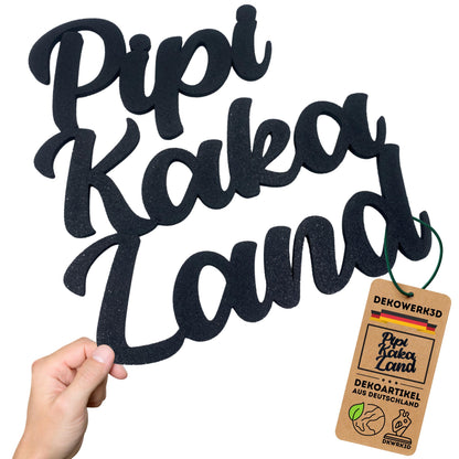Klebendes Pipi Kaka Land Türschild als moderne Wanddekoration – Produktansicht 5