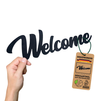 Klebendes Welcome Schild als moderne Wanddekoration – Produktansicht 6