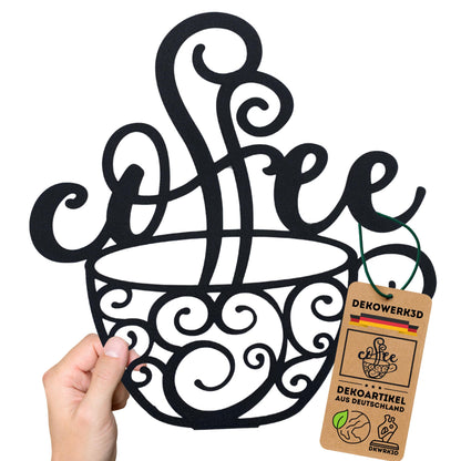 Klebendes Coffee Schild als moderne Wanddekoration – weitere Produktansicht