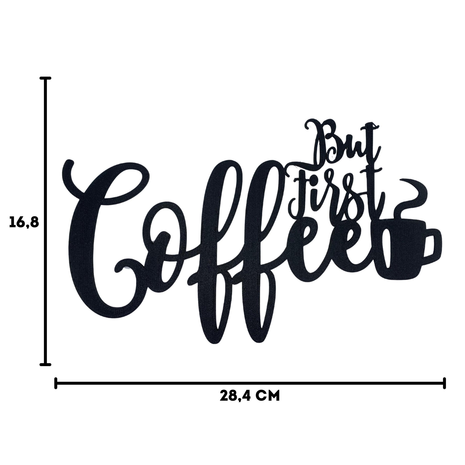 Klebendes But first Coffee Schild als moderne Wanddekoration – Produktansicht 4