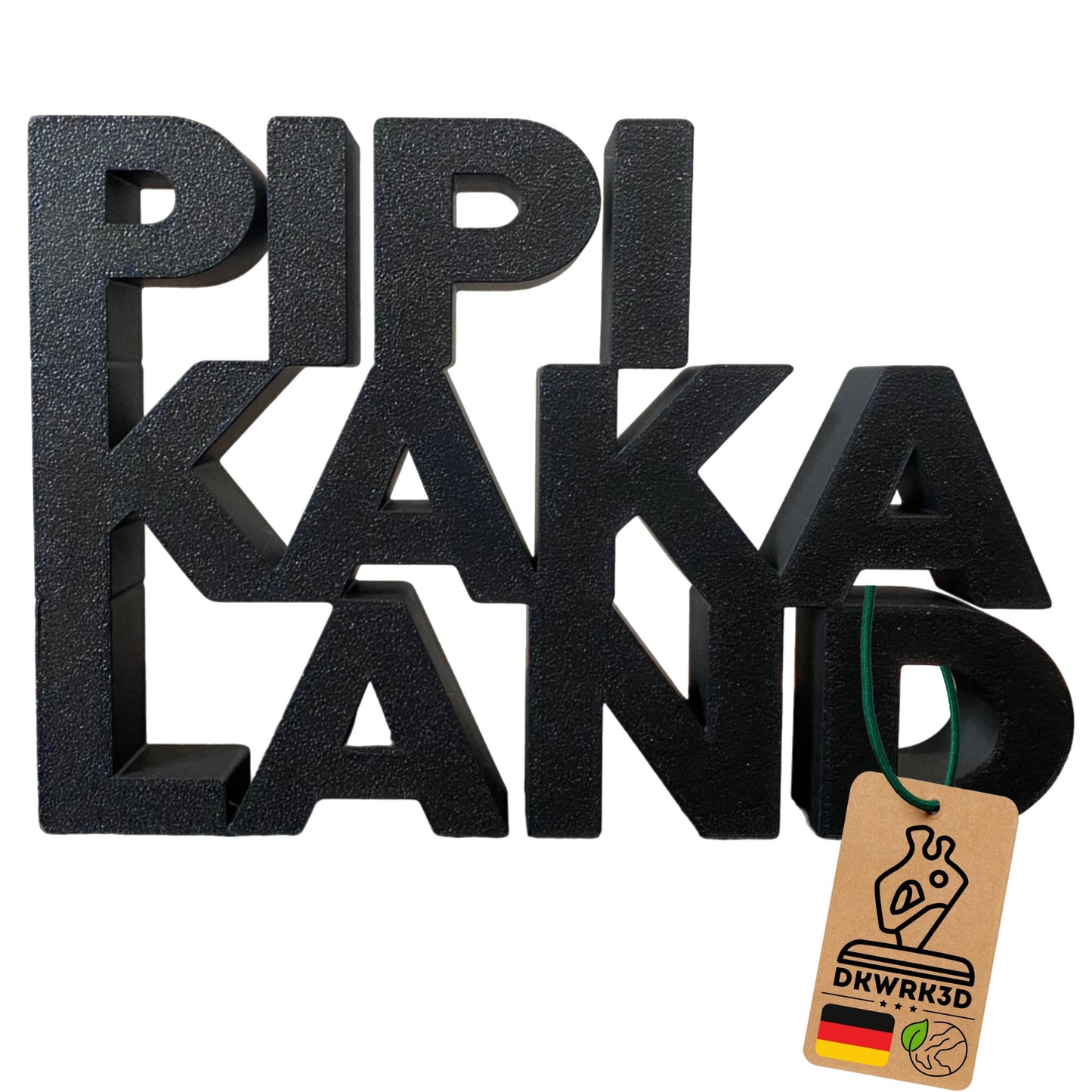 Pipi Kaka Land Aufsteller zum Hinstellen als moderne Dekoration – Detailansicht