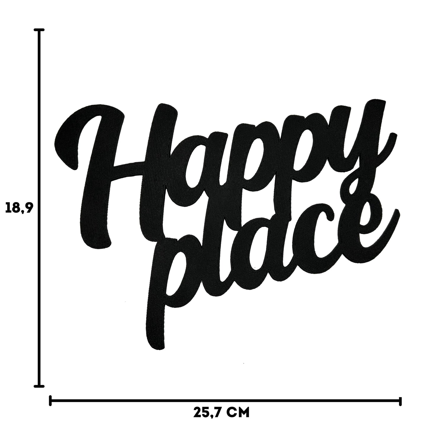 Klebendes Happy Place Schild als moderne Wanddekoration – Produktansicht 5