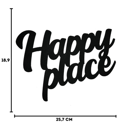 Klebendes Happy Place Schild als moderne Wanddekoration – Produktansicht 5