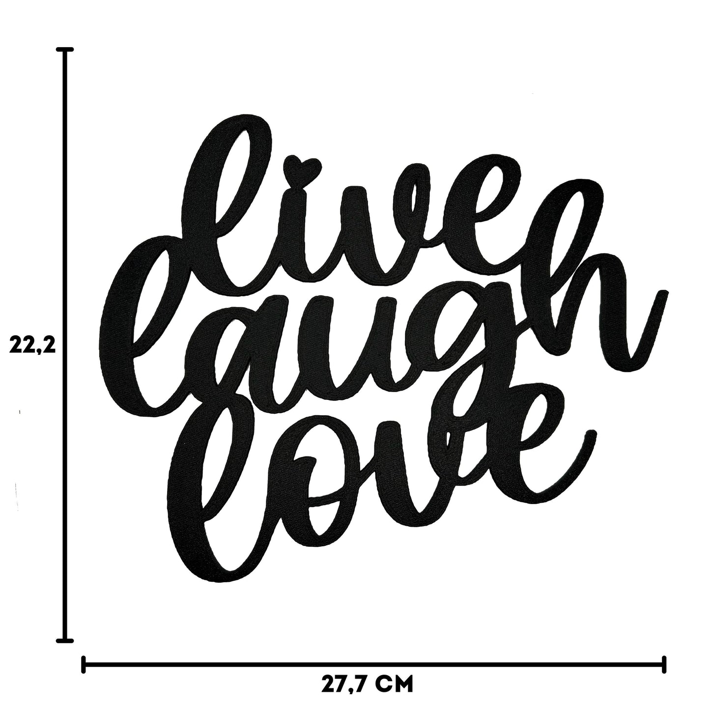 Klebendes Live Laugh Love Schild als moderne Wanddekoration – Produktansicht 5