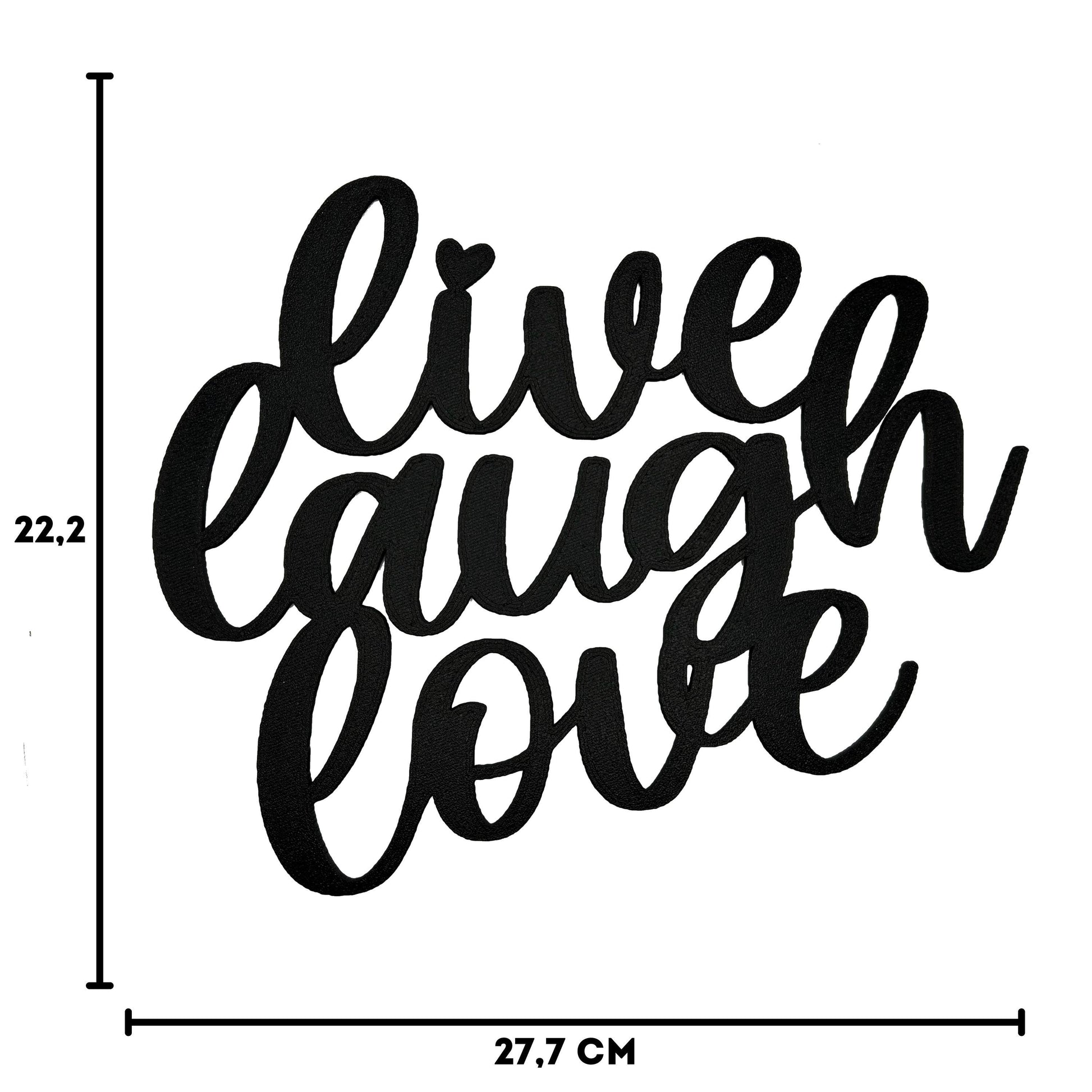 Klebendes Live Laugh Love Schild als moderne Wanddekoration – Produktansicht 5