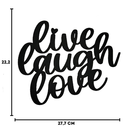 Klebendes Live Laugh Love Schild als moderne Wanddekoration – Produktansicht 5